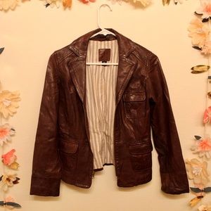 Gap Women’s Leather Brown XS Jacket